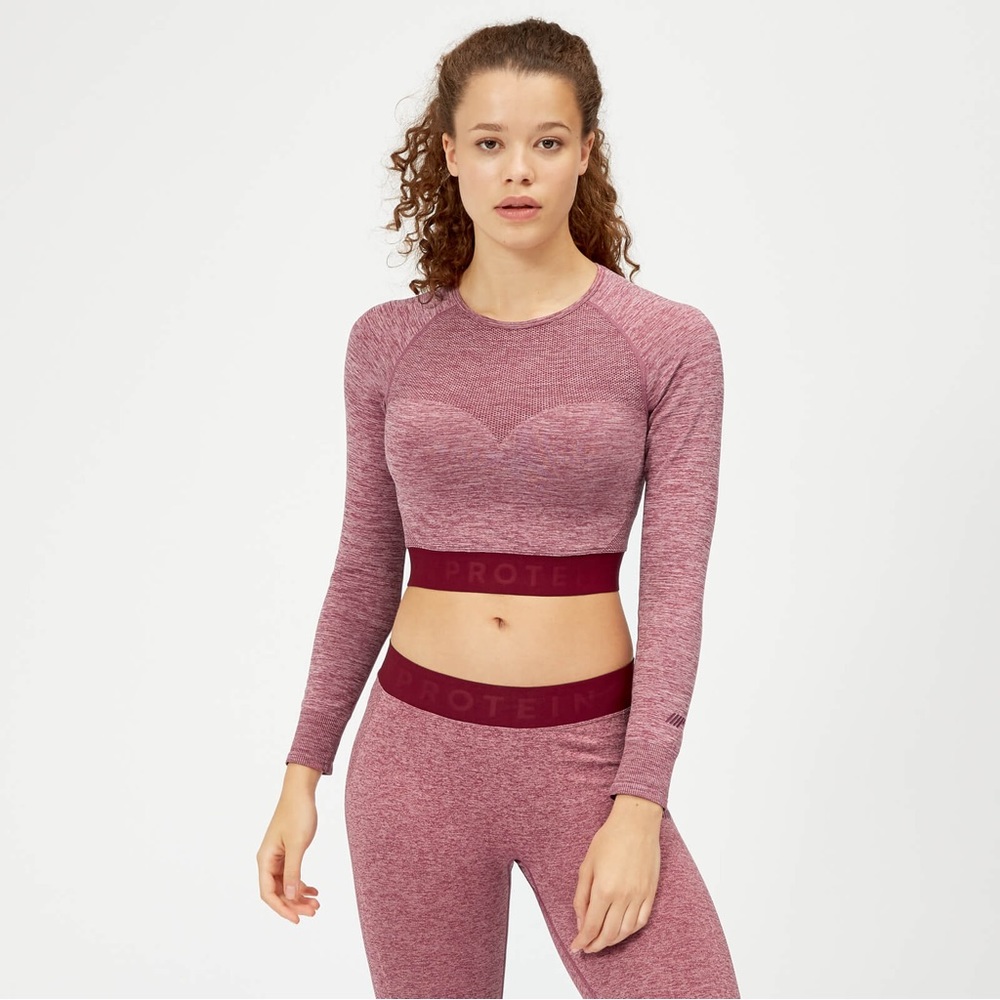 MP Women's Inspire Seamless Crop Top - Dusty Rose New